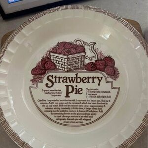 Strawberry Pie Recipe Plate